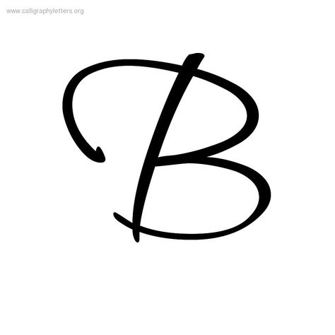 B Calligraphy Letter, Cursive B Tattoo, Nails With Letters, Letter Cursive, Cursive B, B Calligraphy, B Image, Cursive Alphabet, B Tattoo