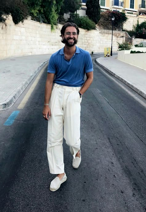 European Man Summer Style, French Men Style, Italian Mens Fashion, Men's Summer Outfit, Paris Mens Fashion, Summer Elegance, Mens Summer Outfits, Mens Spring Fashion, Mens Outfit Inspiration