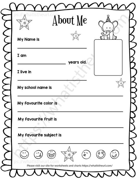 Myself Worksheets For Grade 1, Myself Worksheets For Kids, About Myself Worksheet For Kids, This Is That Is Worksheet, About Myself Worksheet, Introducing Myself Ideas, All About Myself, Introduction Of Myself, Evs Worksheet