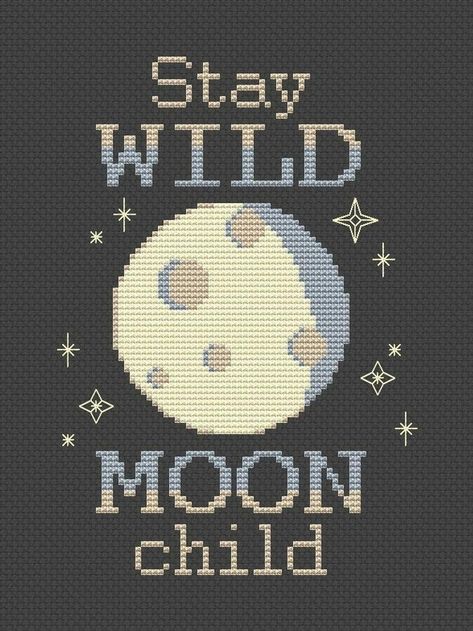 Moon Pattern Crochet, Unique Cross Stitch Patterns Free, Bts Cross Stitch Patterns, Crosstich Patterns Free, Cross Stitch Art Pattern, Space Cross Stitch Pattern, Moon Pixel Art, Cross Stitch Moon, Space Cross Stitch