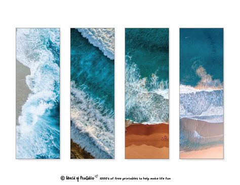 These printable bookmarks aesthetic templates have gorgeous vacation vibes and are perfect if you love the ocean. Beach Bookmarks Printable, Printable Bookmarks Aesthetic Template, Cool Bookmarks Printable, Summer Bookmarks Free Printable, Bookmark Template Aesthetic, Bookmarks Quotes Printables, Book Marks Printable Free Aesthetic, Bookmark Ideas Aesthetic Printable, Book Marks Printable Free Bookmark Template