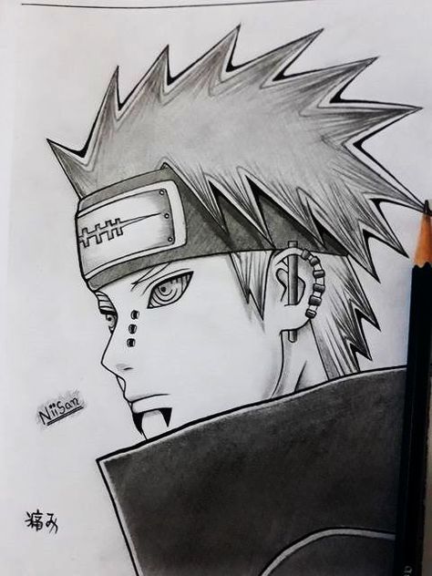 PAIN SKETCH..... Pain Sketch, Anime Face Drawing, Naruto Sketch Drawing, Naruto Sketch, Best Anime Drawings, Naruto Drawings, Naruto Uzumaki Art, Coloring Book Art, Anime Character Drawing