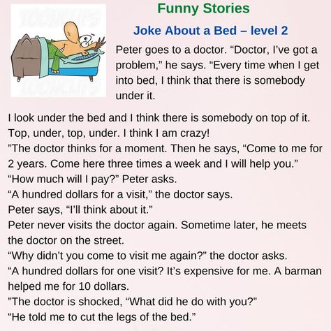 Needless to say that my brothers find this funny even after 45 years.. When his wife asked what happened to him, he said, “you broke my father,.. Maddened by mystery or the defective detective by stephen leacock.. 6 classic englishman, irishman, welshman, scotsman joke.You can look new details of Funny Stories In English by click this link : view details Funny Stories In English, Stories English, Funny Stories For Kids, English Short Stories, Funny Accidents, Learning English Online, To Learn English, English Story, Funny Story