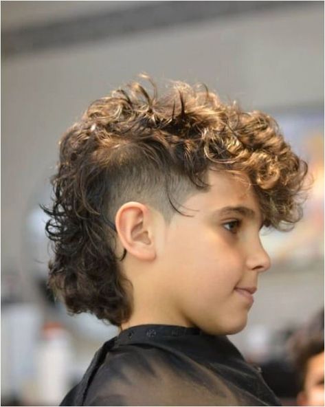 Curly Hairstyles Boys, Boys Mullet, Boys Curly Haircuts, Hairstyles Boys, Boys Hairstyles, Mohawk Haircut, Mohawk Mullet, Curly Mohawk, Boy Haircuts Long