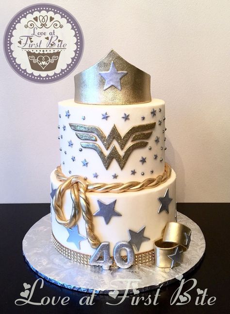 40th Birthday Cake For Women, Birthday Cake For Women Simple, Cake For Women, Wonder Woman Cake, Wonder Woman Birthday Party, 40th Birthday For Women, 40th Bday Ideas, Wonder Woman Party, Wonder Woman Birthday