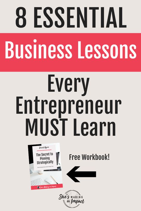 Business Lessons, Entrepreneur Ideas, Network Marketing Business, Free Workbook, Entrepreneur Tips, Business Systems, Pinterest Marketing Strategy, Entrepreneur Mindset, Small Business Tips