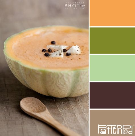 Cantaloupe #patternpod #patternpodcolor #color Cantaloupe Color Palette, Collage Items, Color Palets, Colour Therapy, Chameleon Color, Stencil Projects, Honeydew Melon, Color Chip, Colors Palette