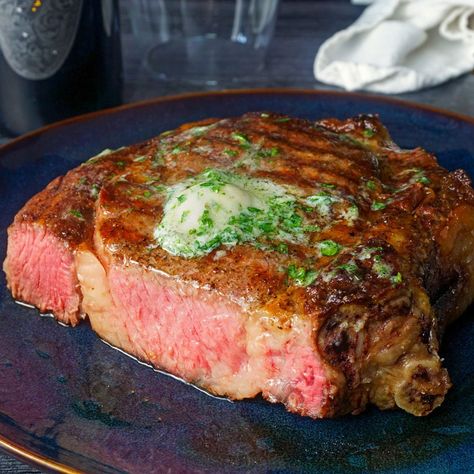 I Made The Pioneer Woman's 'Cowboy Steak,' and It's Heaven on a Plate Pan Seared Ribeye Steak, Seared Ribeye Steak, Pan Seared Ribeye, Cowboy Ribeye, Cowboy Steak, Meat Rubs, Sour Cream Cake, Corn Chowder, Ribeye Steak