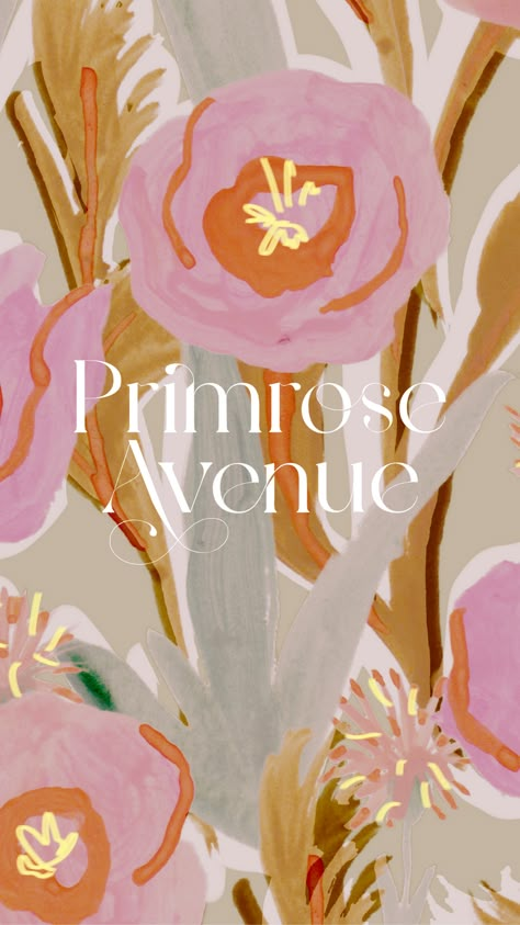 Bright and joyful brand design by Bonny and Clyde Design Studio, Sheffield for Primrose Avenue. Florist Branding, Florist Brand, Floral Graphic Design, Florist Logo, Developer Logo, Logo Creation, Floral Logo, Floral Studio, Professional Logo Design