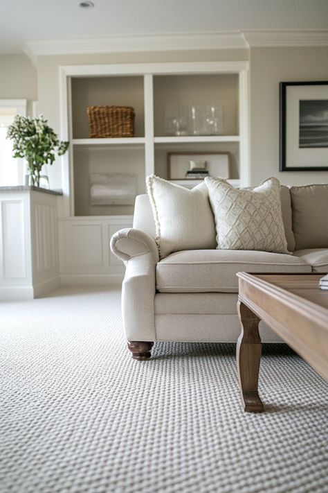 13 Wall-To-Wall Carpet Ideas To Elevate Your Home – DreamyHomeStyle Carpet Wall To Wall Living Room, Best Living Room Carpet, Carpet For Cream Sofa, White Walls Beige Carpet Living Room, Carpet To Hardwood Before And After, Carpeted Family Room Wall To Wall, Grey Walls Cream Carpet, Living Rooms With Carpet Floors, Neutral Living Room Carpet Ideas