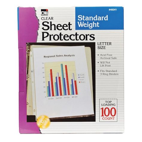 School Supplies Store, School Supplies Teacher, Binder Accessories, Sheet Protector, Sheet Protectors, School Supplies Shopping, Dream Office, Clear Box, Teacher Supplies