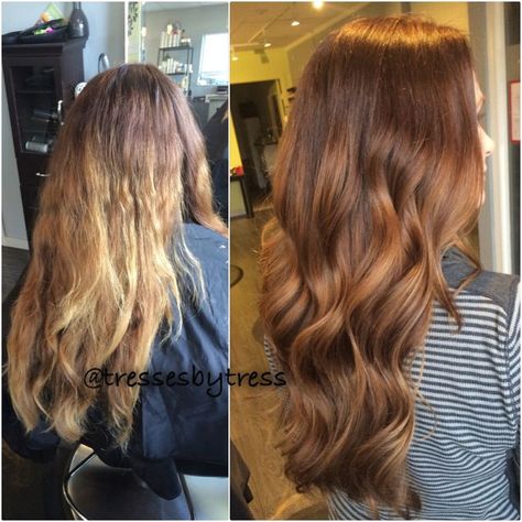 Brunette To Redhead Before And After, Auburn Hair With Copper Balayage, Natural Red Bayalage Hair, Auburn Glaze Hair, Auburn Reverse Balayage, Auburn Hair Before And After, Light Brown To Auburn Balayage, Brunette To Auburn Before And After, Brown To Copper Hair Before And After