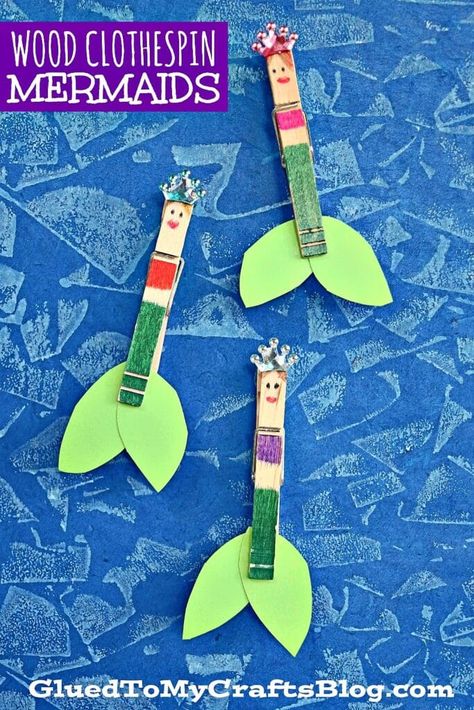 Little Mermaid Crafts For Kids, Mermaid Crafts For Kids, Little Mermaid Crafts, Animale Marine, Mermaid Craft, Summer Camp Art, Idea For Summer, Mermaid Birthday Party Decorations, Mermaid Theme Birthday Party