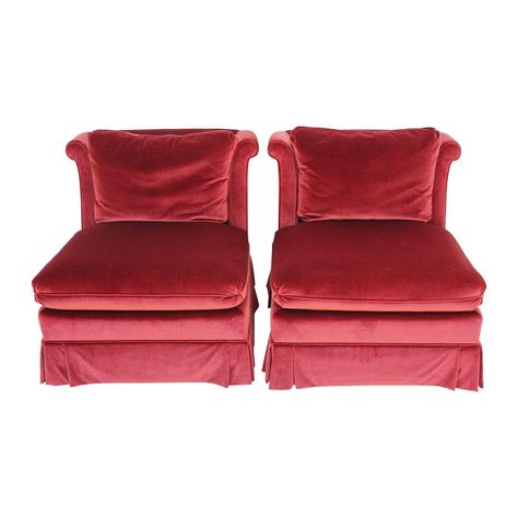 Drexel Winged Slipper Chairs - Pair on Chairish.com. $1,760 Jewelry Decor, Slipper Chairs, Pink Carpet, Bar Room, Vintage Things, Decorating Inspiration, Beautiful Living Rooms, Jewelry Armoire, Beautiful Bedrooms