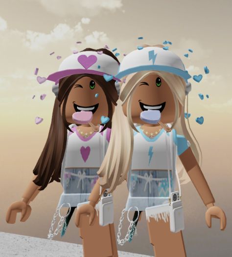 Preppy Roblox Matching Outfits, Preppy Bff Pfp, Preppy Pfp 2 Besties, Roblox Besties, Roblox Bff Profile Pictures, Preppy Pfp Roblox Bestie, 3 Preppy Besties, Bff Matching Outfits, Beauty And Beast Birthday