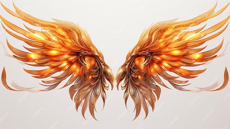 Premium Photo | Majestic Flight Phoenix Wings Isolated on Transparent Background Phoenix Core, Phoenix Wings Tattoo, Flame Wings, Badges Ideas, Phoenix Wings, Angel Wings Art, Agency Logo, Wings Art, Wings Tattoo