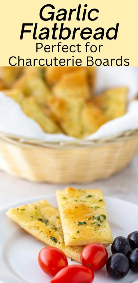 Garlic Flatbread - Pear Tree Kitchen Garlic Flatbread Recipe, Homemade Flatbread Recipes, Garlic Flatbread, Easy Flatbread Recipes, Easy Flatbread, Homemade Flatbread, Flatbread Recipe, Pasta Side Dishes, Garlic Bread Recipe