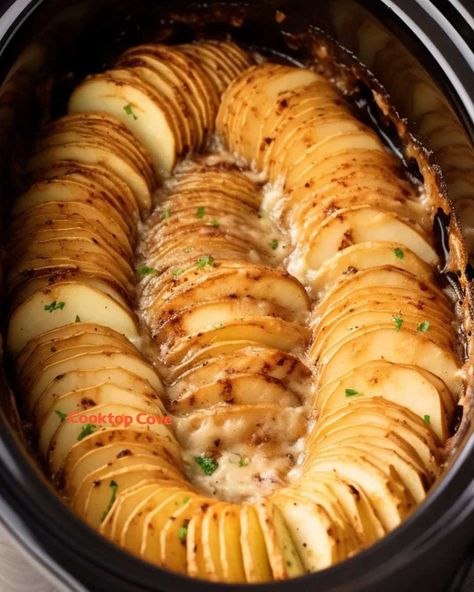 My hubby loved every bite of this dish, and rated it 5 stars! Says I shouldn't change a thing Lipton Onion Soup Potatoes, Lipton Onion Potatoes, Onion Soup Potatoes, Onion Potatoes, Slow Cooker Kitchen, Slow Cooker Potatoes, Crock Pot Potatoes, Potato Recipes Side Dishes, Potato Sides