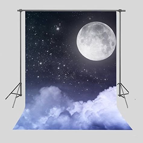 Full Moon Photography, Moon Backdrop, Studio Photography Backdrop, Art Deco Aesthetic, Full Moon Party, Star Photography, Clouds Photography, Star Background, Themes Photo