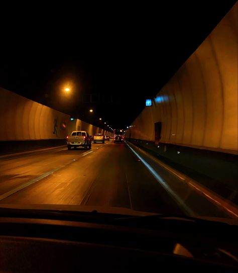 Car Ride Playlist Covers Aesthetic, Car Tunnel Aesthetic, Cars In The Night, Motorway Aesthetic, 1nonly Aesthetic, Motorway At Night, Aesthetic Car Pictures, Aesthetic Highway, Tunnel Aesthetic