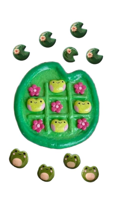 Clay Tic Tac Toe, Diy Tic Tac Toe Game, Diy Tic Tac Toe, Clay Frog, Tic Tac Toe Game, Pottery Crafts, Diy Crafts To Do, Tic Tac Toe, Tic Tac