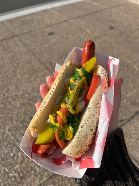 #chicago #chicagodog #hotdogs Chicago Dogs, Chicago Hot Dog, Chicago Aesthetic, Chicago Dog, Chicago Food, Summer Mood, Family Reunion, Hot Dogs, Dream Life