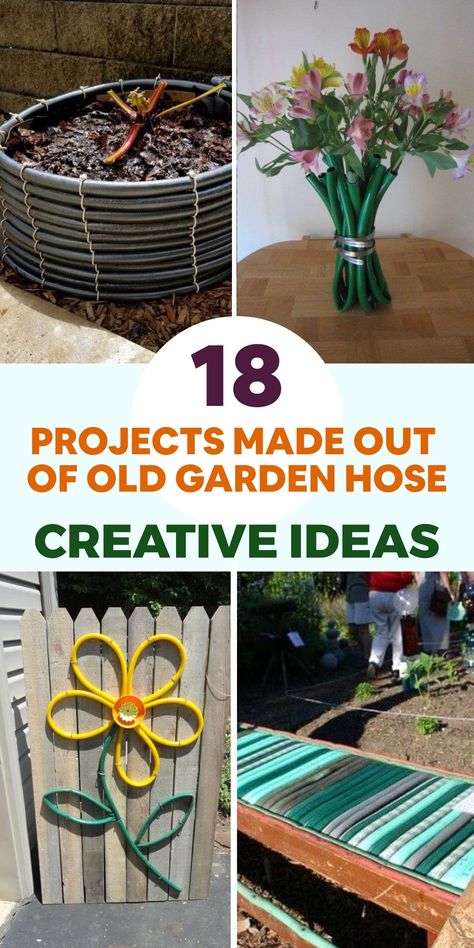 18 DIY Easy Projects Made Out Of Old Garden Hose Repurpose Garden Hose, Uses For Old Garden Hoses, Fly Repellant Diy, Playful Rug, Chicken Coop Designs Diy, Garden Hose Wreath, Old Garden Tools, Reuse Old Tires, Old Garden