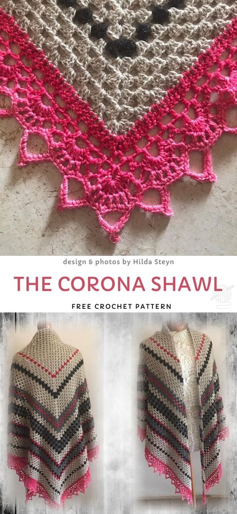 Feminine Crochet Granny Shawls - Shawl Edging Crochet, Crochet Shawl Edging, Crochet Granny Shawl Pattern Free, Free Thread Crochet Patterns, Crochet Granny Shawl, Granny Shawl, Crochet Shawl Patterns, Crochet Shawl Free, Crochet Wraps