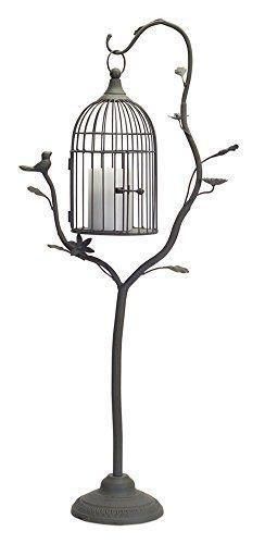 Hanging Bird Cage on Stand Standing Bird Cage, Cage Decor, Bird Cage Stand, Small Bird Cage, Lantern Stand, Hanging Bird Cage, Black Bird Tattoo, Lantern Designs, Diy Bird Bath