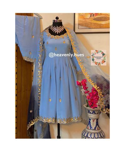 Photo From Heavenly hues - By Heavenly Hues Dresses With Bows, Indian Fancy Dress, Frock Ideas, Long Frocks For Girls, Bridal Suits Punjabi, Ladies Suits Indian, Photo Embroidery, Punjabi Suits Designer Boutique, Embroidery Suits Punjabi