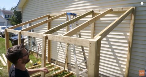 How to Make a DIY Greenhouse - I Like To Make Stuff Greenhouse Plans Diy, Greenhouse Attached To House, Diy Greenhouse Plans, Lean To Greenhouse, Outdoor Greenhouse, Lean To, Greenhouse Shed, Build A Greenhouse, Home Greenhouse