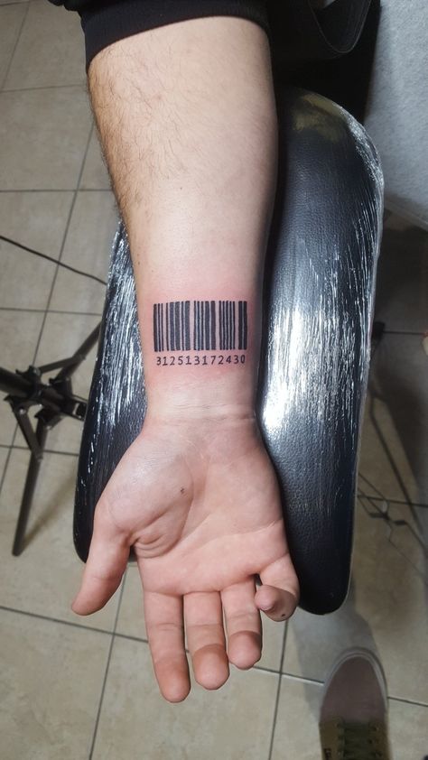 Cheat Code Tattoo, Bar Code Tattoo, Code Tattoo, Cheat Code, Bar Code, Fitbit Flex, Coding, Bar, Tattoos