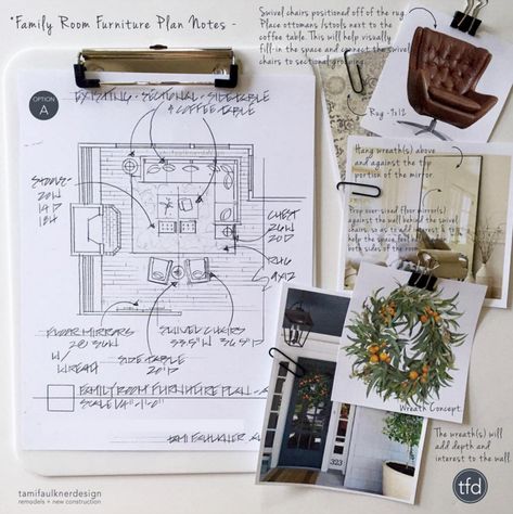 space planning interior design Interior Design Portfolio Student, Space Planning Interior Design, Freehand Sketching, Tami Faulkner, Hand Rendering, Venue Sketch, Interior Design Student, Family Room Furniture, Interior Design Drawings