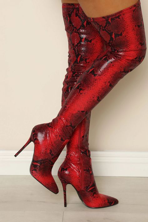 Thigh High Boots Heels, Snake Skin Print, Lock It, Print Placement, Stiletto Pumps, Shoe Closet, Thigh High Boots, Lauren Conrad, Stiletto Heel