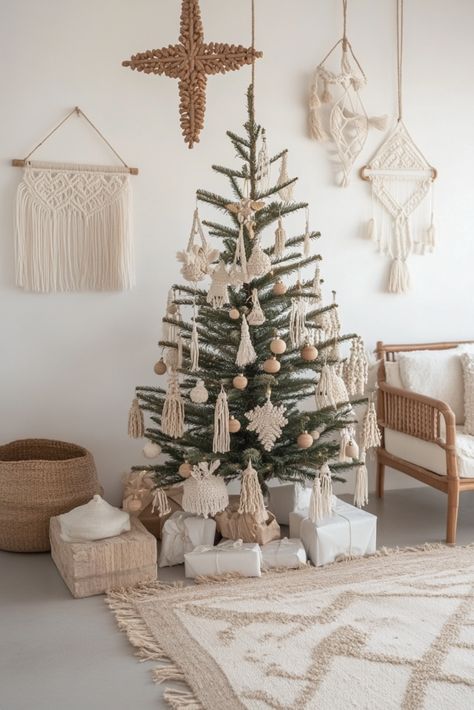 🎄 Modern Boho Christmas Magic! ✨ 15 Decor Tips Inside 🎁 - Modern Boho Christmas Decor, Modern Boho Christmas, Boho Christmas Decor Ideas, Boho Lanterns, Boho Christmas Tree, Four Seasons Room, Boho Christmas Decor, Modern Boho Decor, Christmas Decor Inspiration