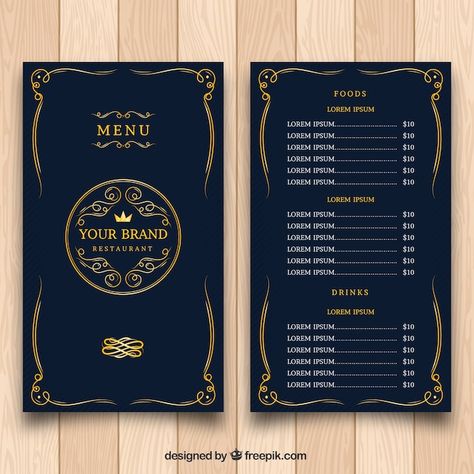 Menu Design Ideas Templates, Breakfast Menu Design, Menu Design Layout, Drink Menu Design, Menu Cover Design, Menu Vintage, Menu Card Design, Food Vintage, Coffee Shop Menu