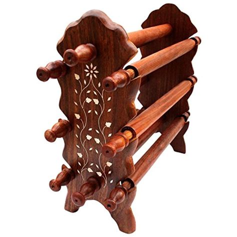 IndiaBigShop Hand Crafted Wooden Bangle Stand Eight Rods Foldable Bangle Stand For Women, Bracelet Stand Holder For Home Decor 12 Inch >>> Click image to review more details. (This is an affiliate link) #storageorganization Bangles Stand, Bangle Holder, Bangle Stand, Wooden Bangles, Jewerly Organizer, Jewellery Stand, Bracelet Stand, Bracelet Holders, Jewellery Holder