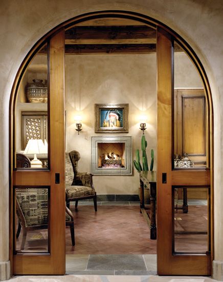 Custom Wood Doors Alder Arched Pocket Jamb Pocket-Pair Pocket French Doors, Arched Interior Doors, Arched French Doors, Cheap Doors, Custom Wood Doors, Glazed Doors, Wood Arch, Tuscan Design, Arch Interior