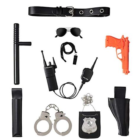 Amazon.com: Ultimate All-In-One Police Accessory Role Play Set For Kids – Includes Gun, handcuffs, police badge and More, Durable Plastic Construction, Police Force Halloween Accessories For Kids: Gateway Police Accessories, Police Toys, Spy Kit, Fun Police, Kids Police, Police Costume, Police Gear, Police Badge, Pretend Play Toys