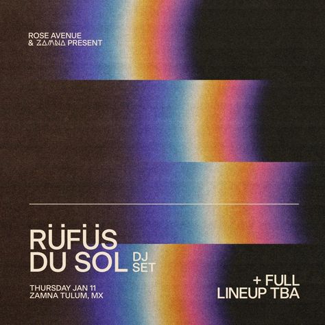 RUFUS DU SOL Event Poster Inspiration, Rufus Du Sol, Music Cover Art, Posters Music, Artsy Background, Poster Inspiration, Music Flyer, Music Festival Poster, Hero Poster