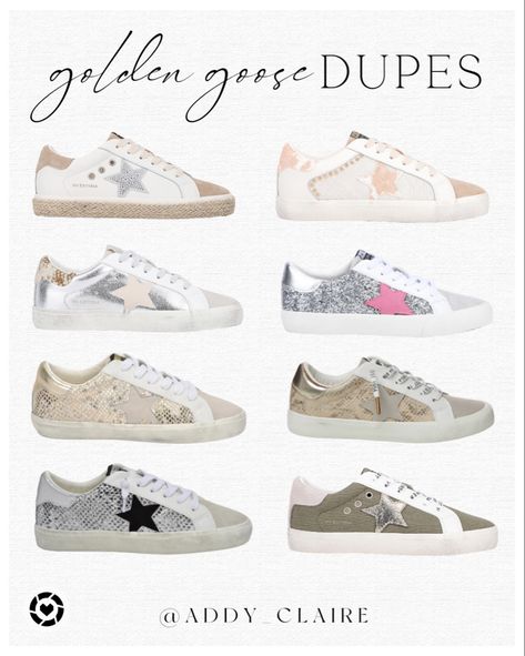 Sparkly Sneakers, Womens Tennis Shoes, Womens Tennis, Sneakers Outfit, Golden Goose, Platform Sneakers, White Sneakers, Platform Shoes, Golden Goose Sneaker