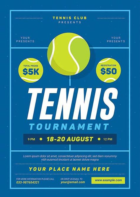 Tennis Tournament Event Flyer Template - https://ffflyer.com/tennis-tournament-event-flyer-template/ Poker Night Event Tennis Flyer Design, Graduation Instagram, Tennis Logo, Tennis Posters, Club Events, Tennis Event, Tennis Tournament, Free Brochure Template, Desain Editorial