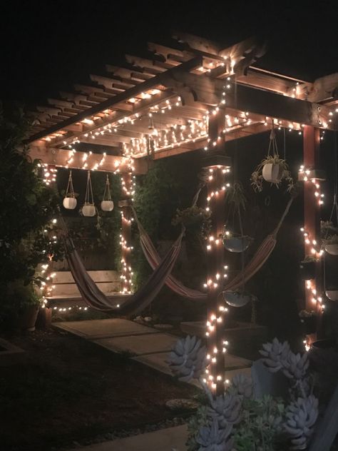 Working my Christmas lights on my pergola house.. I will keep permanently because looks so festive Christmas Pergola, Pergola Decor, Christmas Aesthetics, Christmas Lights, Christmas Time, Pergola, Dream House, Lighting, Christmas