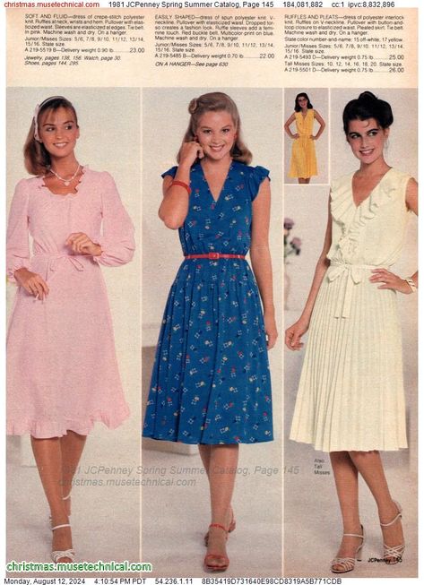 1981 Fashion Women, Early 80s Fashion, 80s Summer Outfits, 1980 Clothes, 1980 Fashion, 80s Stuff, Vintage Catalog, Fashion 1980s, Vintage Kids Clothes