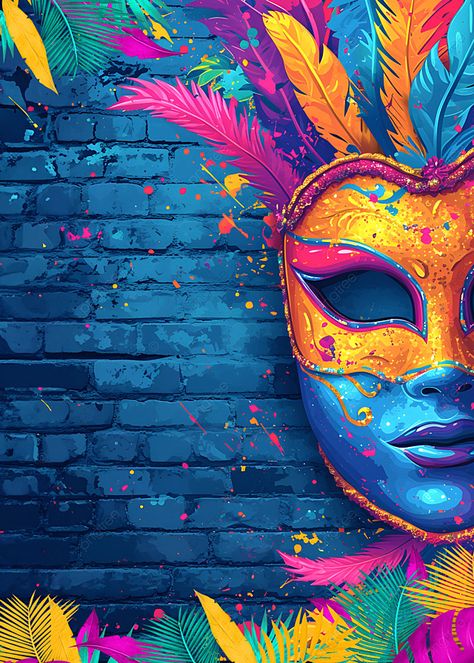 Download this HD wallpaper of Cartoon Watercolor Colorful Feather Mask Brazilian Carnival Festival Party Advertising Background. You can download more Cartoon Watercolor Colorful Feather Mask Brazilian Carnival Festival Party Advertising Background, Brazilian, Carnival, Mask wallpaper photos for totally free and use as phone wallpapers. | 15432340 Carnival Flyer Design, Wallpaper Of Cartoon, Carnival Wallpaper, Carnival Feathers, Mask Background, Party Advertising, Mask Wallpaper, Masskara Festival, Carnival Background