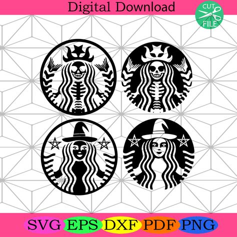 Starbucks Skeleton, Starbucks Logo Svg, Skeleton Girl, Starbucks Svg, Funny Logo, Svg Skeleton, Skeleton Svg, Starbucks Logo, Funny Skeleton