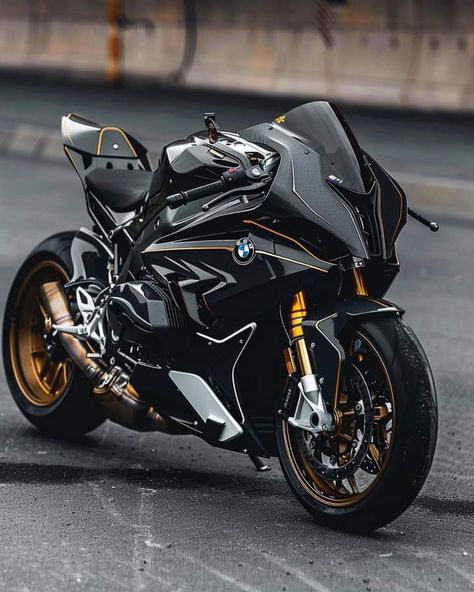 Black Gold Motorcycle, Bmw 1000rr Black, Bmw S1000rr Black, S1000rr Black, Ghost Bike, Purple Motorcycle, Bike Couple, Best Motorbike, Image Moto