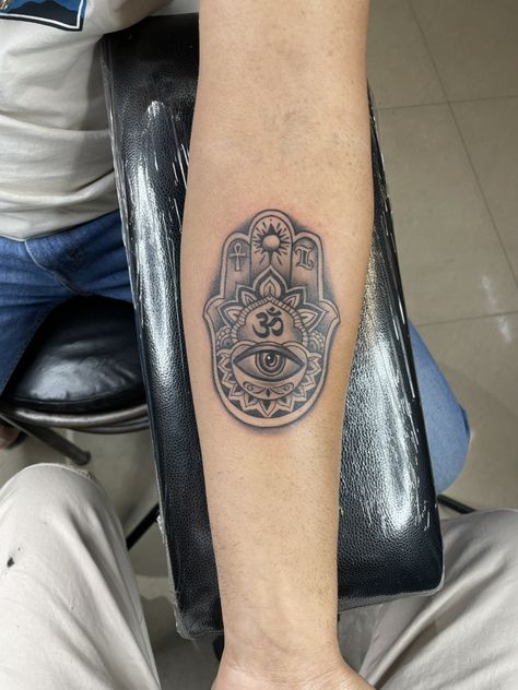 Eye Of Hamsa Tattoo, Hamsa Tattoo Men, Hand Of Fatima Tattoo, Fatima Tattoo, Hamsa Tattoo, Arm Tattoos, Hand Of Fatima, Arm Tattoo, Tattoos For Guys