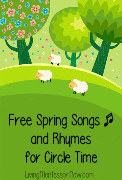 Who doesn't love spring?! Today, I'm adding lots of non-holiday spring songs and rhymes to my series of free songs and rhymes Spring Songs, Montessori Kindergarten, Circle Time Songs, Circle Time Activities, Fall Songs, Preschool Circle Time, Spring Song, Montessori Homeschool, Preschool Music