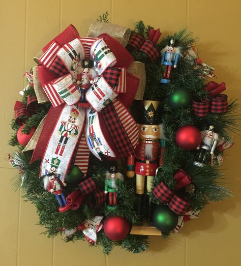 Nutcracker Christmas Wreath Nutcracker Christmas Wreath Ideas, Nutcracker Wreath Ideas Diy, Nutcracker Wreath Ideas, Nutcracker Wreath, Nutcracker Christmas, Wreath Ideas, Diy Wreath, Nutcracker, Christmas Wreath